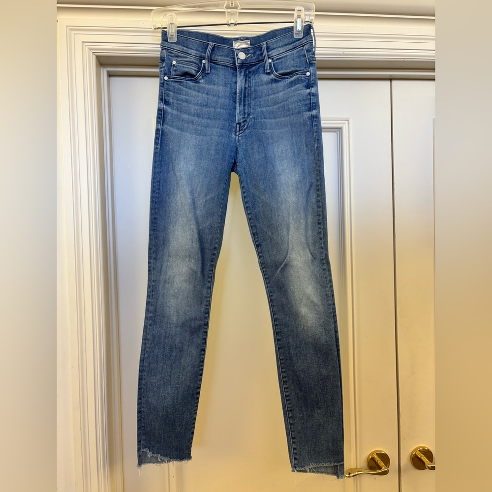 Mother Denim Stunner Zip Ankle Step Fray Good Girls Do